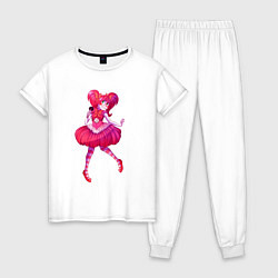 Пижама хлопковая женская Цирковая Бэйби, цвет: белый