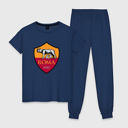 Пижама хлопковая женская Roma sport fc, цвет: тёмно-синий
