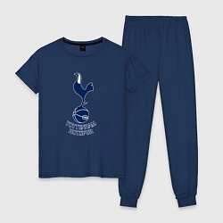 Пижама хлопковая женская Tottenham Hotspur fc sport, цвет: тёмно-синий