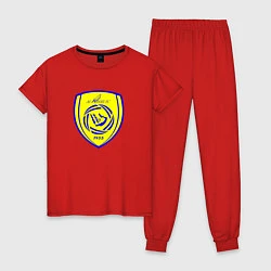 Пижама хлопковая женская Аль-наср Дубай, цвет: красный