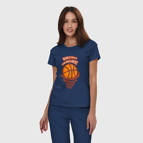 Женская пижама Баскетбольный турнир / Тёмно-синий – фото 3