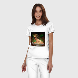 Пижама хлопковая женская Атакующий титан Эрен Йегер, цвет: белый — фото 2