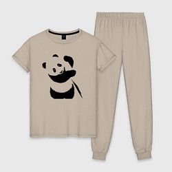 Женская пижама Панда с бревном