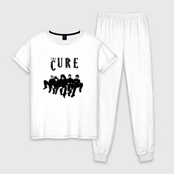 Пижама хлопковая женская The Cure - A Band, цвет: белый