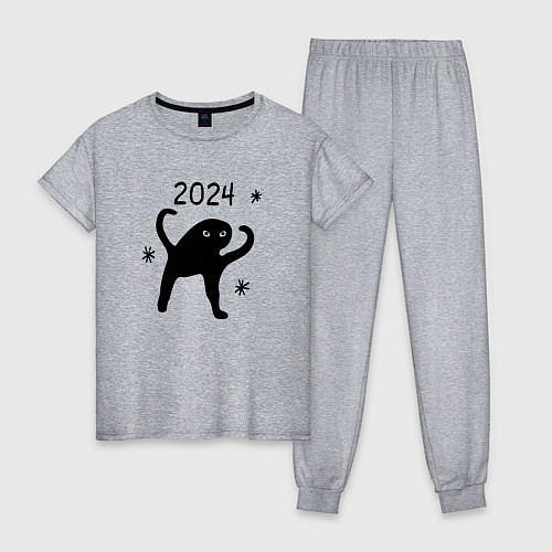 Женская пижама 2024 - ъуъ мем / Меланж – фото 1