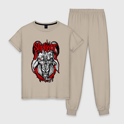 Женская пижама Slipknot - rotten goat / Миндальный – фото 1
