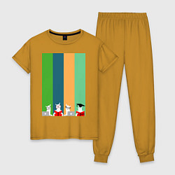 Женская пижама Ламы - альпаки на учебе