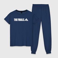 Пижама хлопковая женская The finals logo, цвет: тёмно-синий