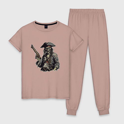 Женская пижама Призрачный пират / Пыльно-розовый – фото 1