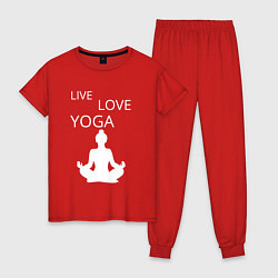 Женская пижама Йога - жизнь - любовь