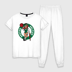 Пижама хлопковая женская Boston Celtics girl, цвет: белый