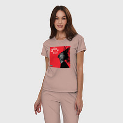 Пижама хлопковая женская Wlole lotta, цвет: пыльно-розовый — фото 2