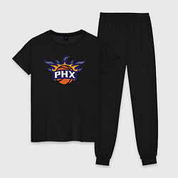 Пижама хлопковая женская Phoenix Suns fire, цвет: черный