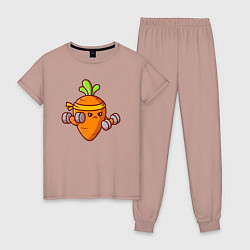 Женская пижама Морковь на спорте