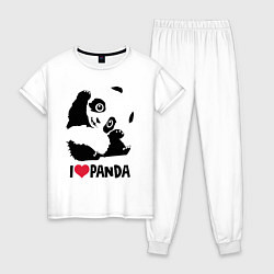 Женская пижама I love panda