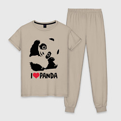Женская пижама I love panda