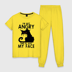 Женская пижама I am not angry cat