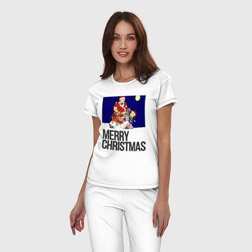 Женская пижама Merry Christmas Simpsons / Белый – фото 3