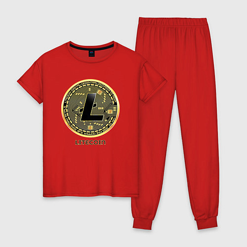 Женская пижама Litecoin крипта / Красный – фото 1