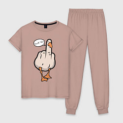 Женская пижама Duck you - фак ю