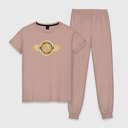 Женская пижама Биткоин крипто лого