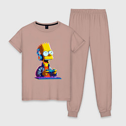 Женская пижама Bart is an avid gamer