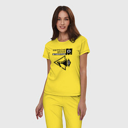 Пижама хлопковая женская Depeche Mode stripped, цвет: желтый — фото 2