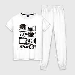 Женская пижама Есть спать телик