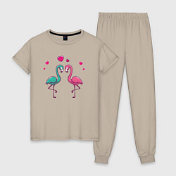 Женская пижама Flamingo love