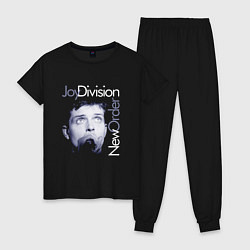Пижама хлопковая женская Joy Division - Ian Curtis, цвет: черный
