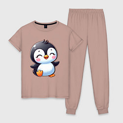 Женская пижама Маленький радостный пингвинчик