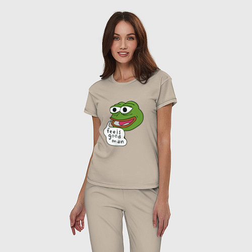 Женская пижама Pepe feels good man / Миндальный – фото 3