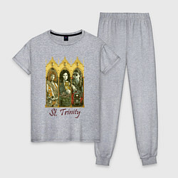 Пижама хлопковая женская St trinity, цвет: меланж