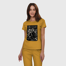 Пижама хлопковая женская Nirvana In Bloom, цвет: горчичный — фото 2