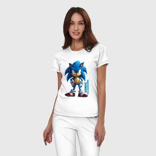 Женская пижама Sonic - poster style / Белый – фото 3