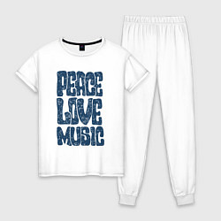 Женская пижама Мир и музыка