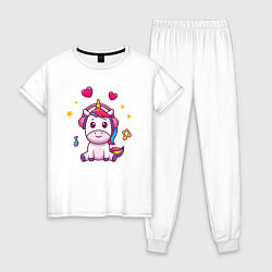 Женская пижама Единорог в наушниках