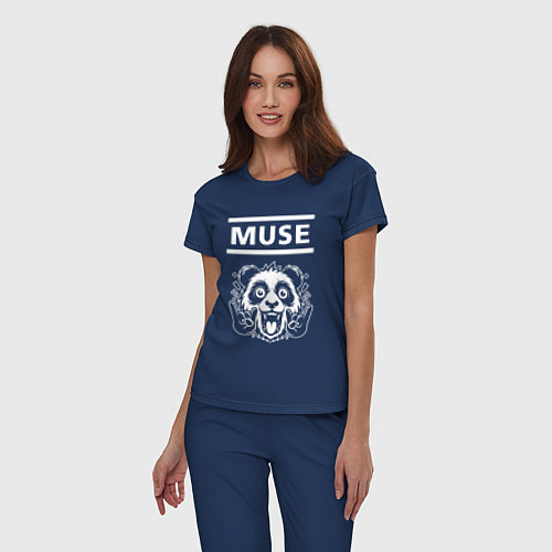 Женская пижама Muse rock panda / Тёмно-синий – фото 3
