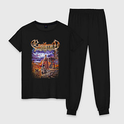 Пижама хлопковая женская Ensiferum Iron, цвет: черный