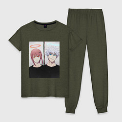 Женская пижама Сатору Годжо и Макима арт