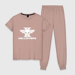 Женская пижама Helldivers 2 лого