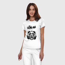 Пижама хлопковая женская Blink 182 - rock panda, цвет: белый — фото 2