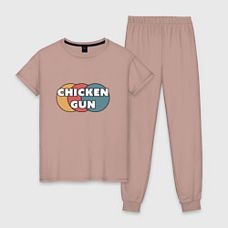 Женская пижама Chicken gun круги