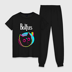 Женская пижама The Beatles rock star cat