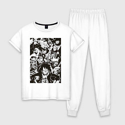 Женская пижама Ван Пис Луффи Монки Д Зоро Ророноа