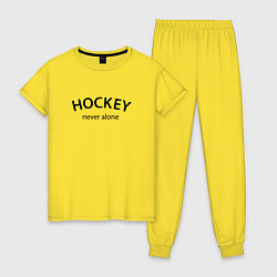 Женская пижама Hockey never alone - motto