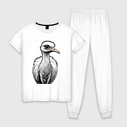 Женская пижама Страус рисованый