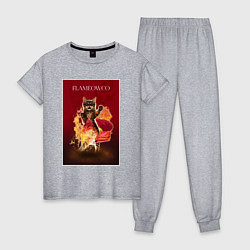 Женская пижама Фламяуко: танцующая кошка