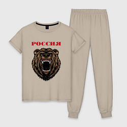 Женская пижама Рык медведя Россия