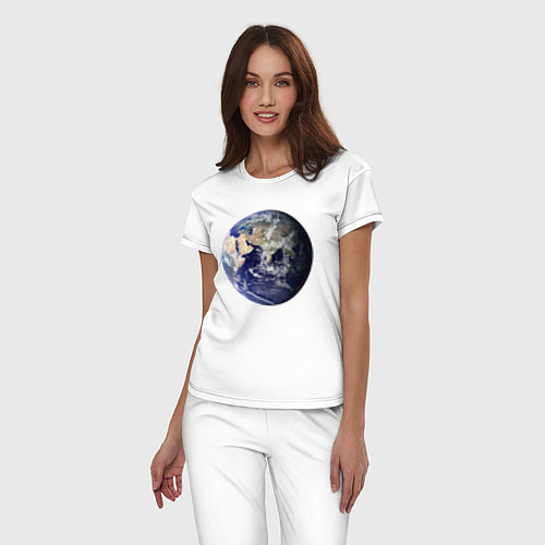 Женская пижама Наша планета земля / Белый – фото 3